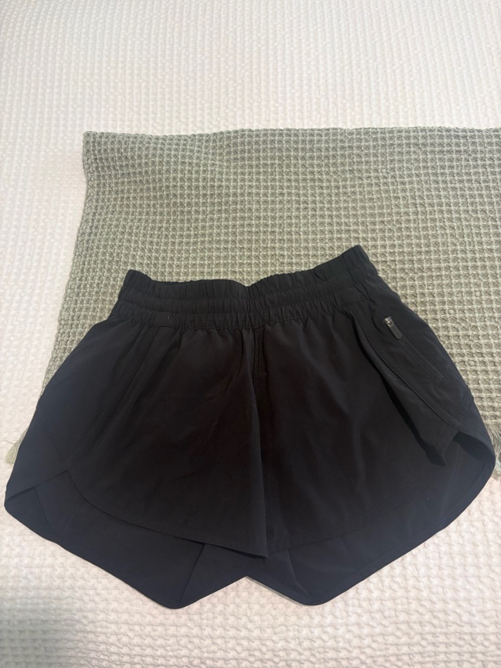 lululemon athletica Black Women's Layered Elastic-Waist Athletic Shorts